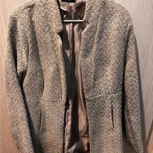 Vici Herringbone Patterned Jacket - Gray